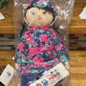 China doll Doll with Pink and Blue Outfit  new